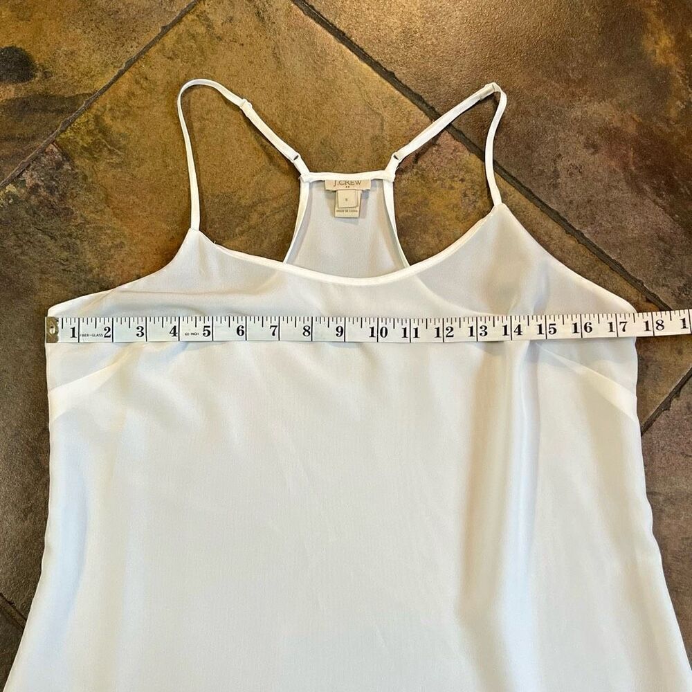 J. Crew Razorback Spaghetti Strap Soft White Tank 8 - Picture 4 of 8